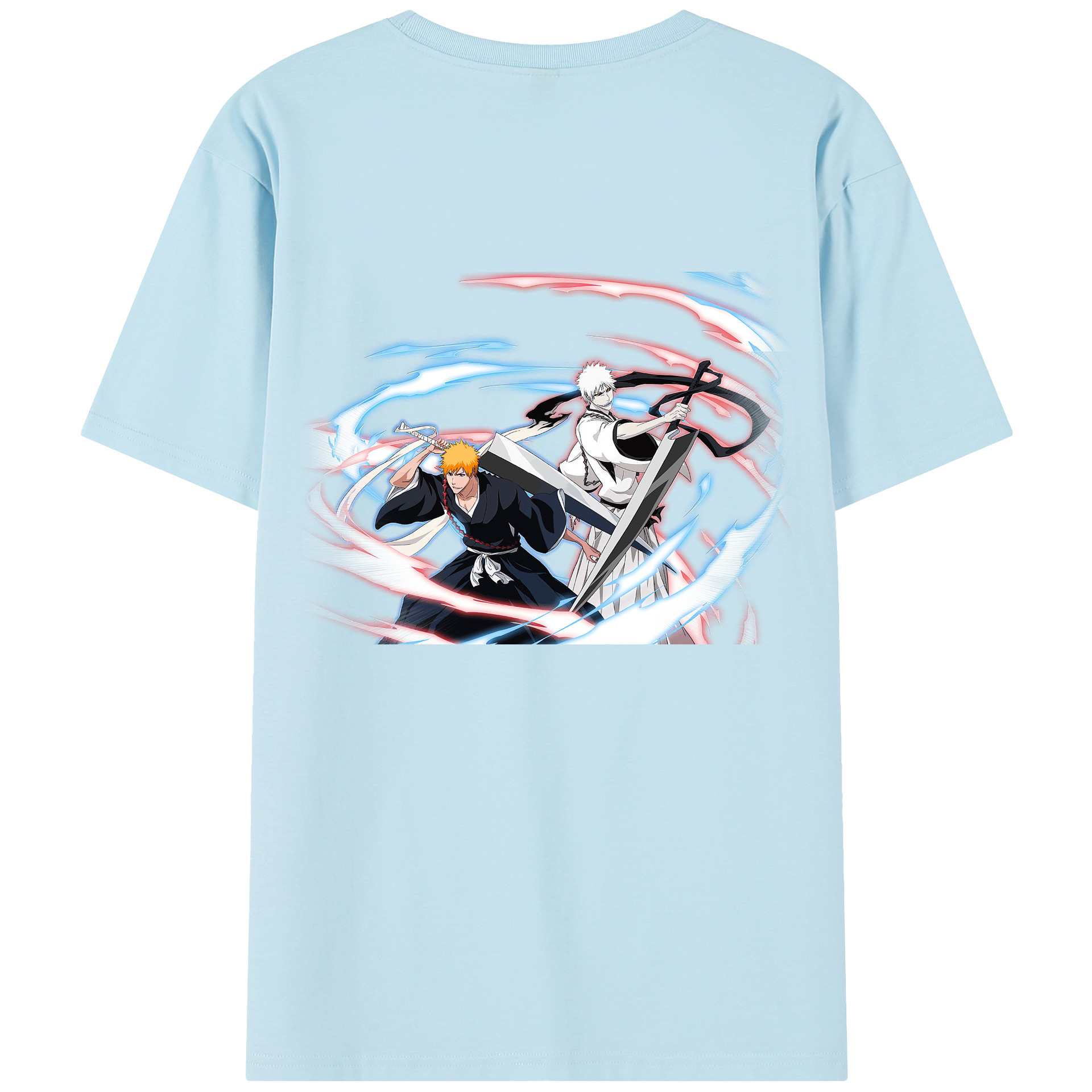 （画像用） ブリーチ 黒崎一護（くろさき いちご）BLEACH Kurosaki Ichigo 綿100％半袖Tシャツ（背面プリント）